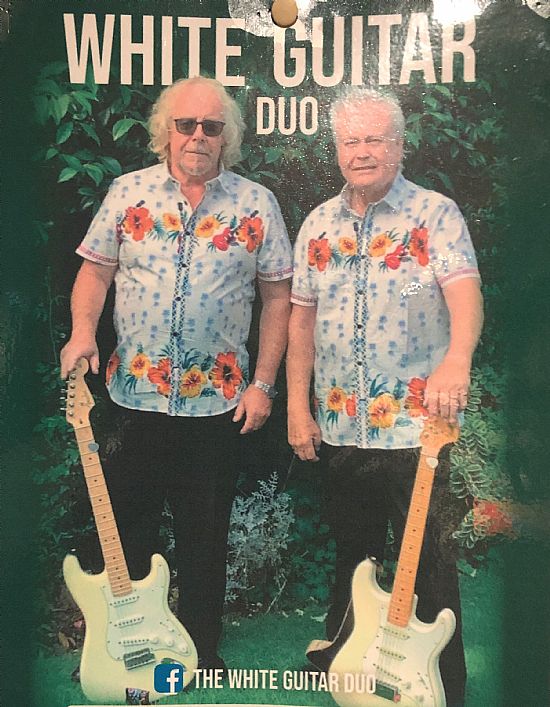 white guitar duo